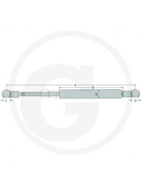 Stabilus Plynová pružina 215mm